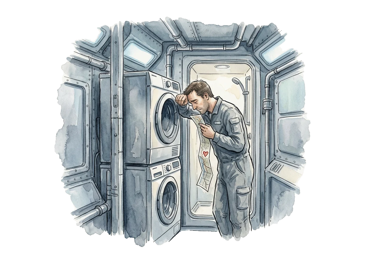 Watercolor illustration for “Nobody's Been Back to Check”
